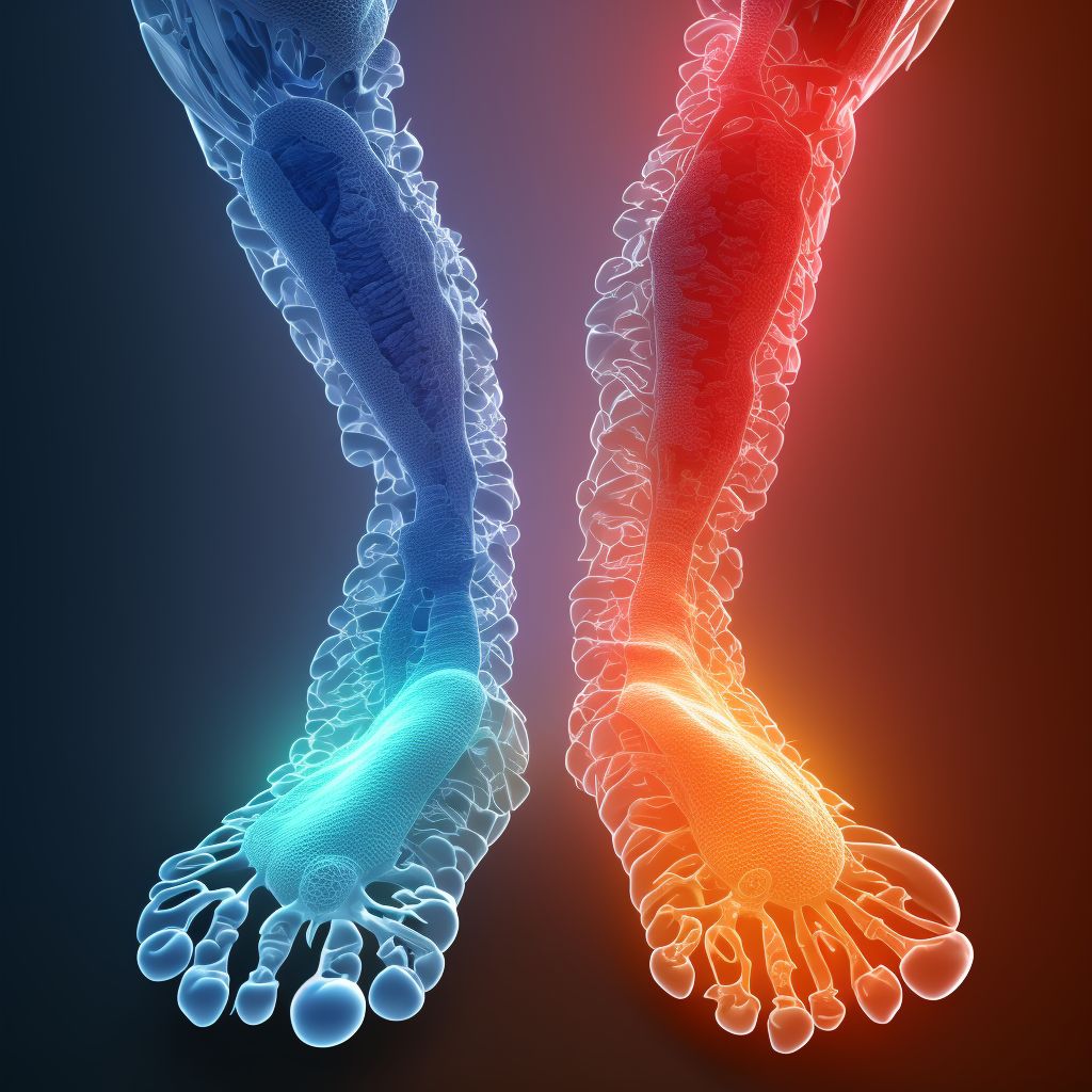 Dislocation of tarsometatarsal joint of left foot, sequela digital illustration