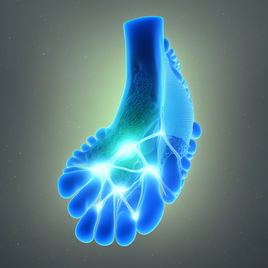 Dislocation of tarsometatarsal joint of unspecified foot, sequela digital illustration