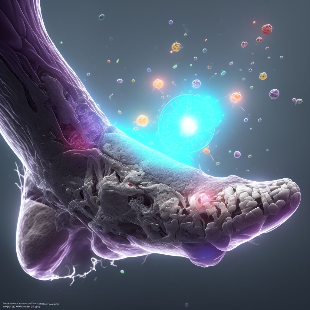 Sprain of calcaneofibular ligament of left ankle, initial encounter digital illustration