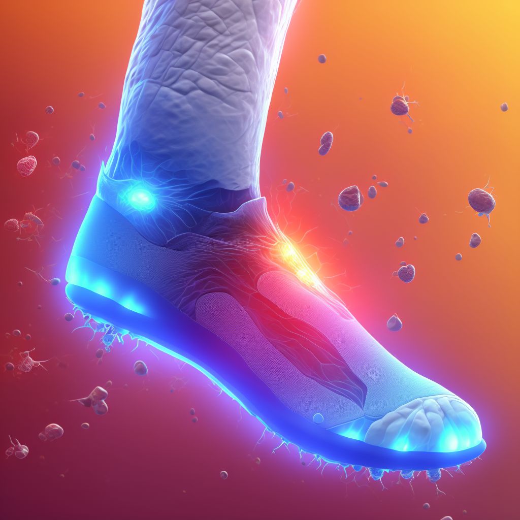 Sprain of calcaneofibular ligament of left ankle, subsequent encounter digital illustration