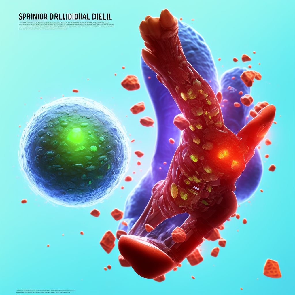 Sprain of deltoid ligament of left ankle, sequela digital illustration