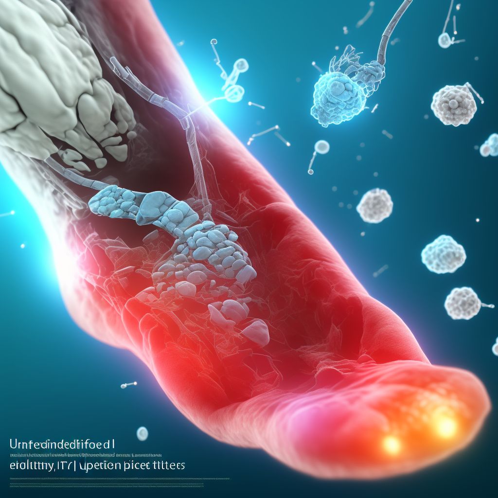 Unspecified sprain of left lesser toe(s), initial encounter digital illustration