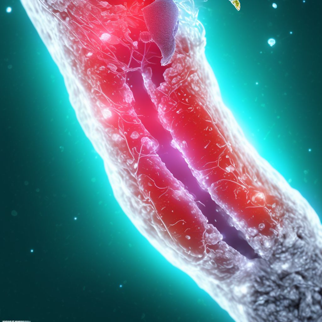 Unspecified sprain of left lesser toe(s), sequela digital illustration