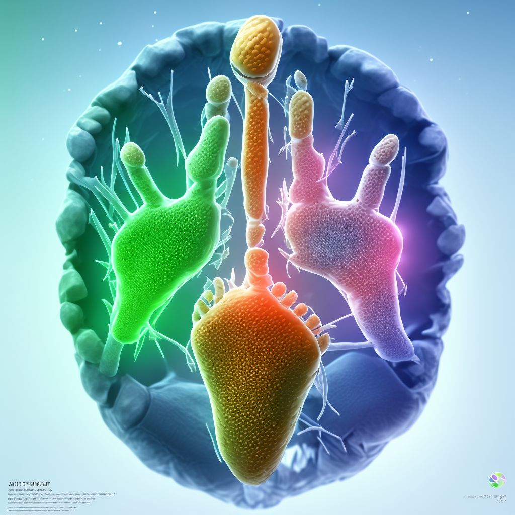 Sprain of interphalangeal joint of right lesser toe(s), initial encounter digital illustration