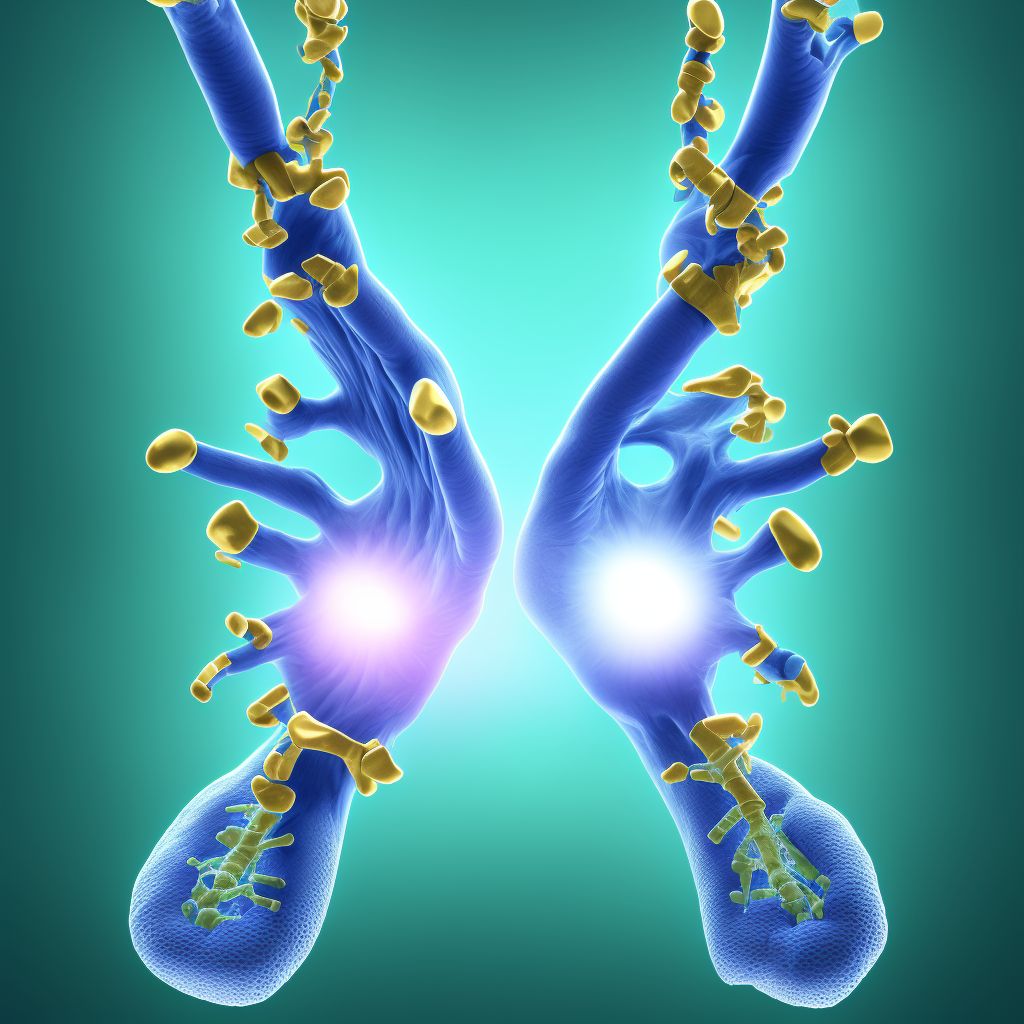 Sprain of interphalangeal joint of right lesser toe(s), sequela digital illustration