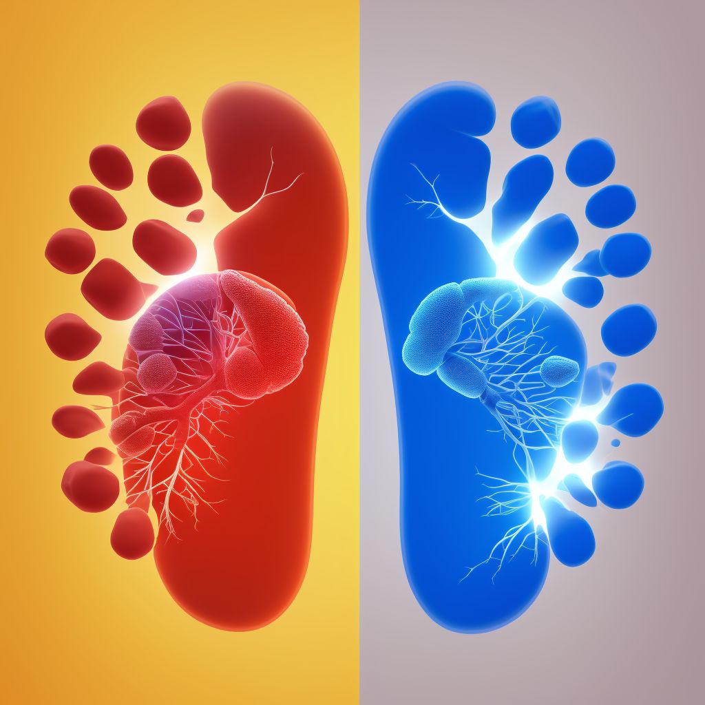 Sprain of metatarsophalangeal joint of left great toe, sequela digital illustration