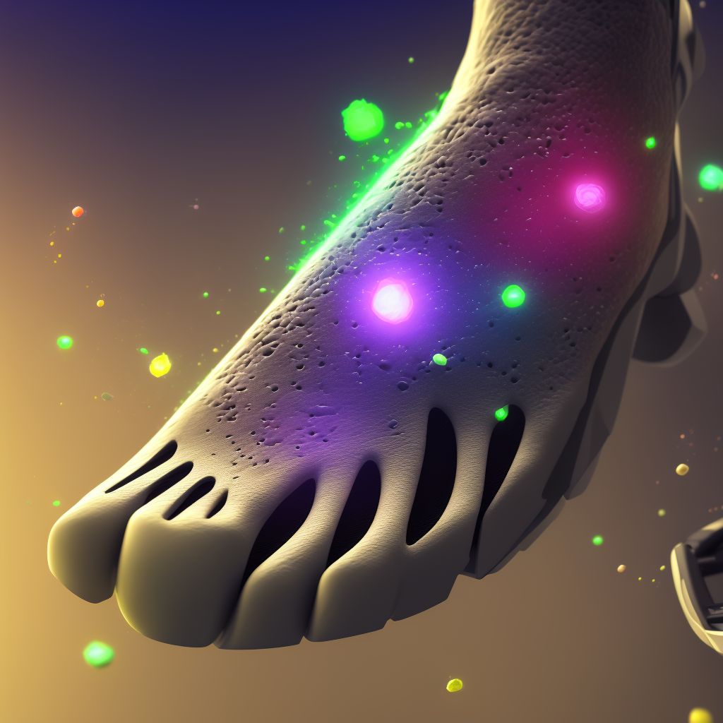 Unspecified sprain of unspecified foot, initial encounter digital illustration