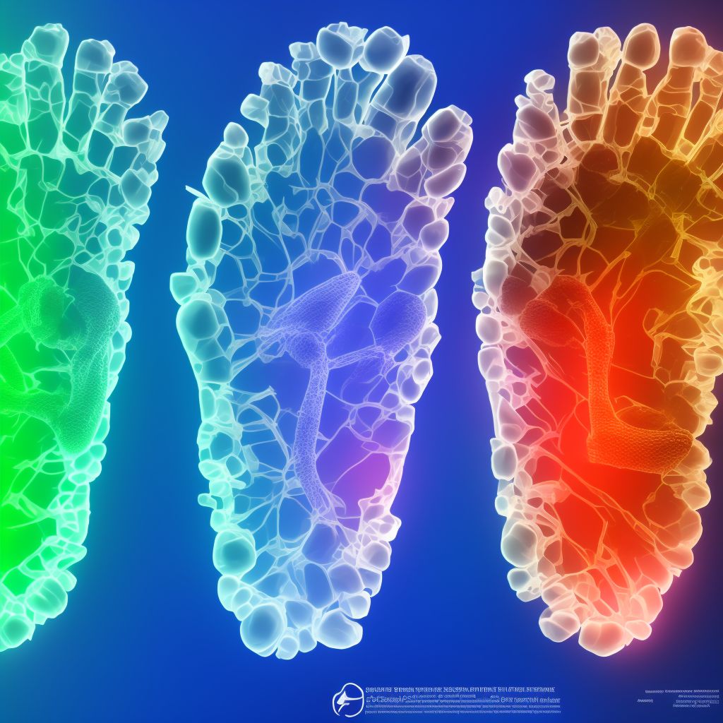 Sprain of tarsometatarsal ligament of left foot, sequela digital illustration