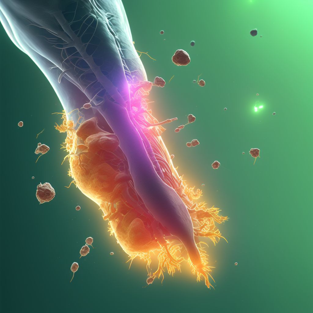 Injury of lateral plantar nerve, unspecified leg, initial encounter digital illustration