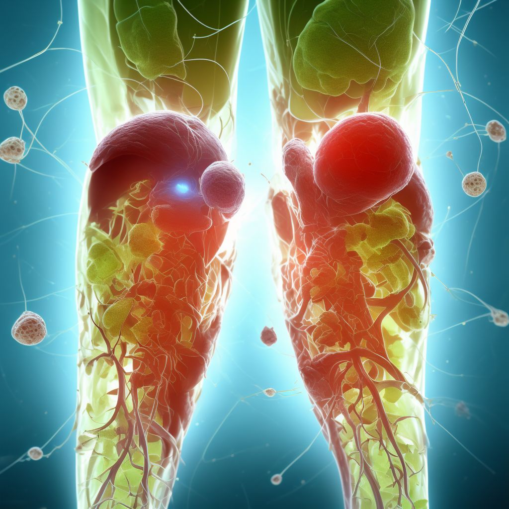 Injury of medial plantar nerve, right leg, subsequent encounter digital illustration