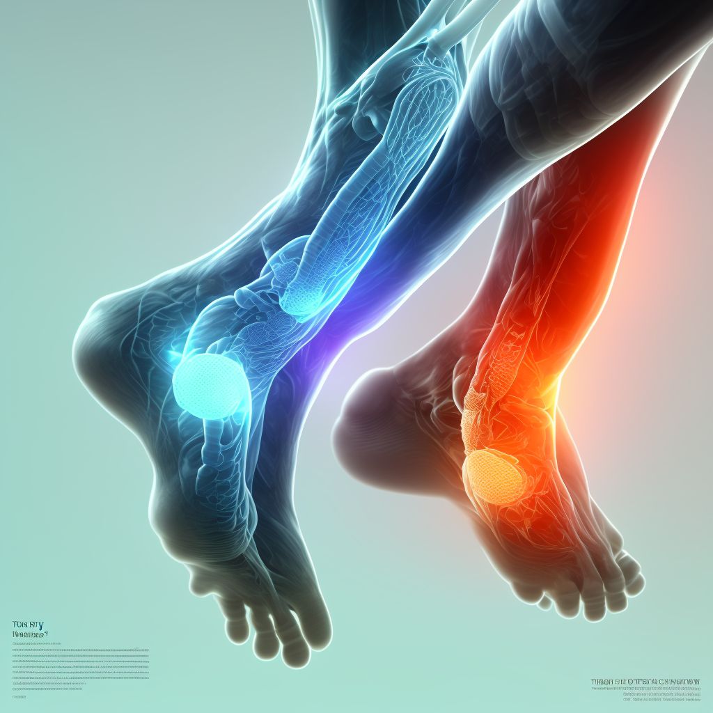 Injury of deep peroneal nerve at ankle and foot level, unspecified leg, subsequent encounter digital illustration