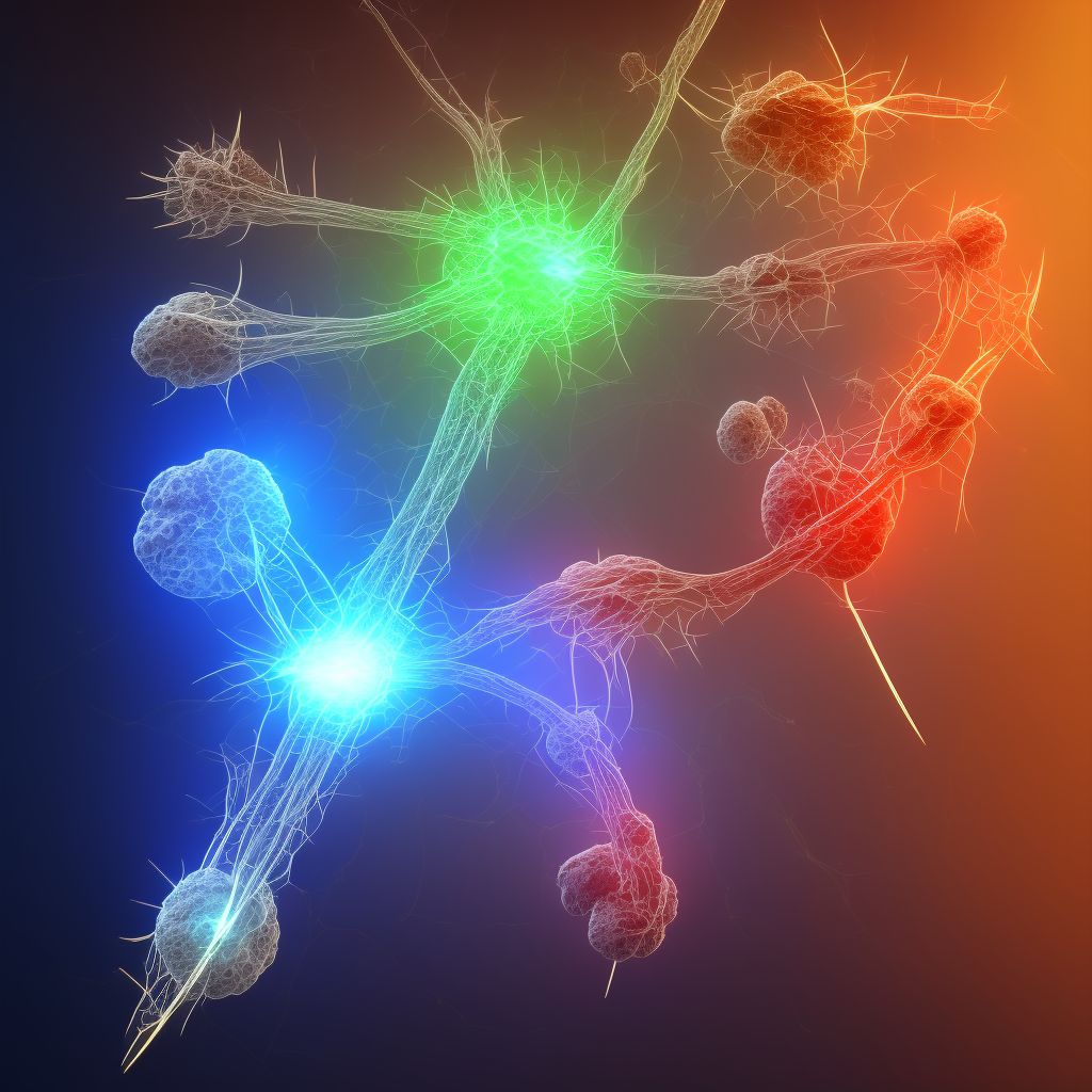 Injury of cutaneous sensory nerve at ankle and foot level, left leg, initial encounter digital illustration