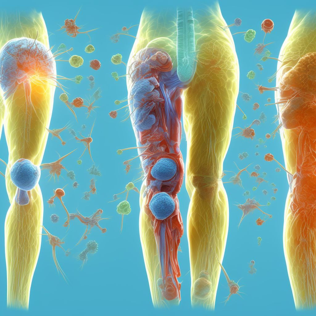 Injury of other nerves at ankle and foot level, right leg, subsequent encounter digital illustration