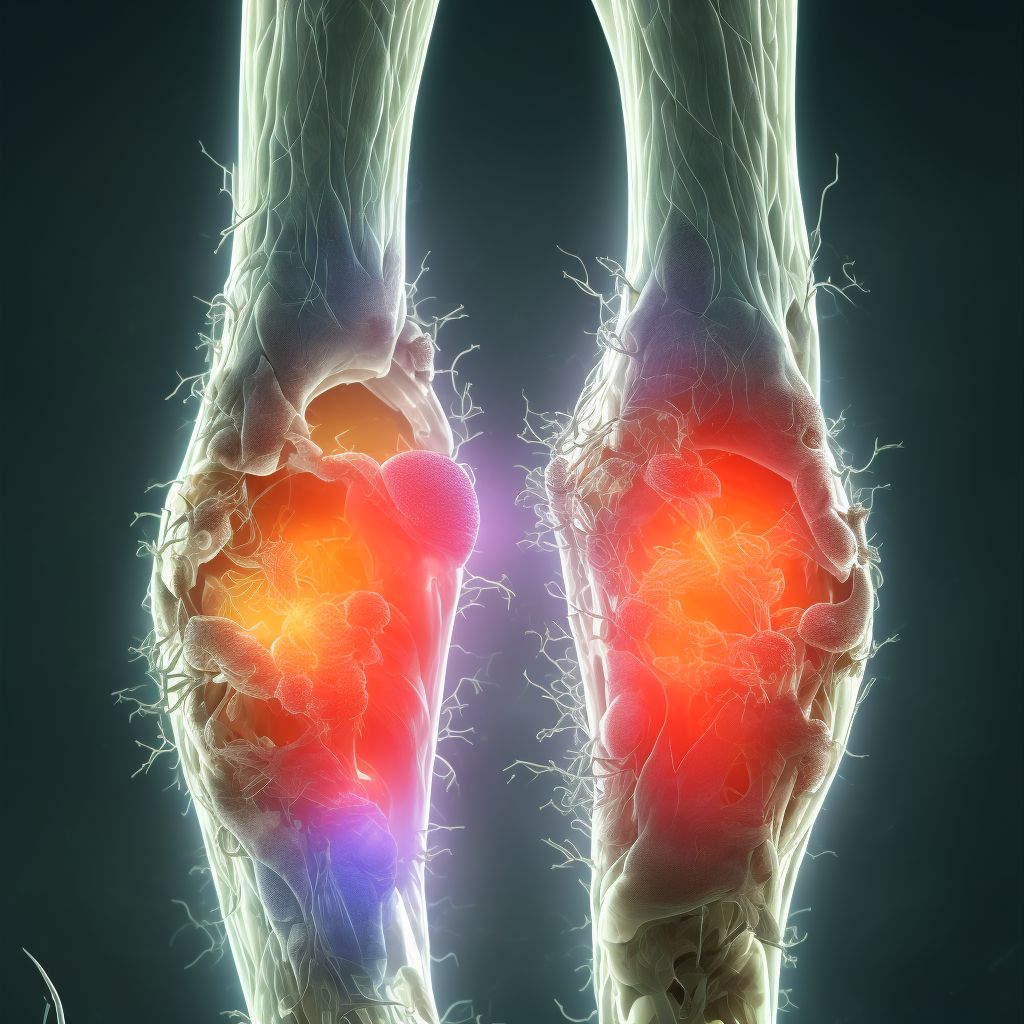 Injury of other nerves at ankle and foot level, left leg, subsequent encounter digital illustration