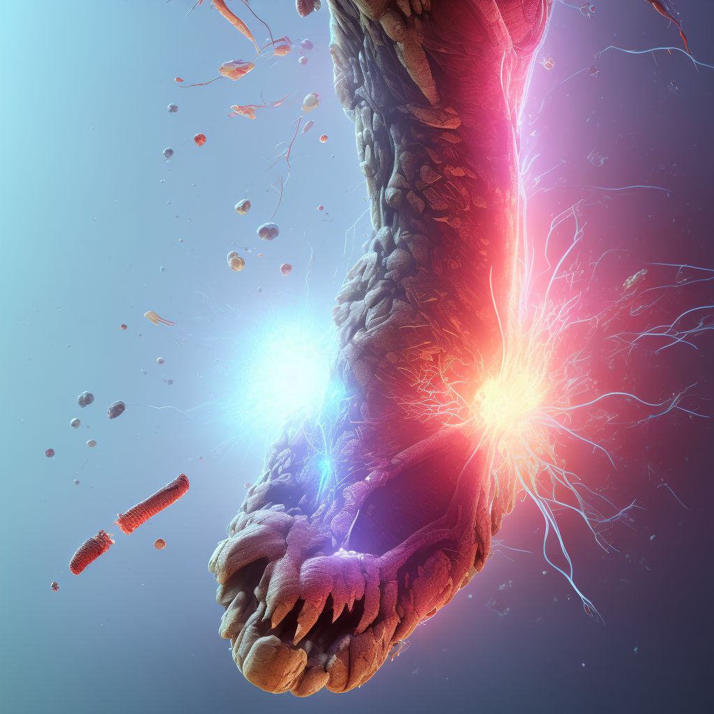 Other specified injury of dorsal artery of left foot, subsequent encounter digital illustration