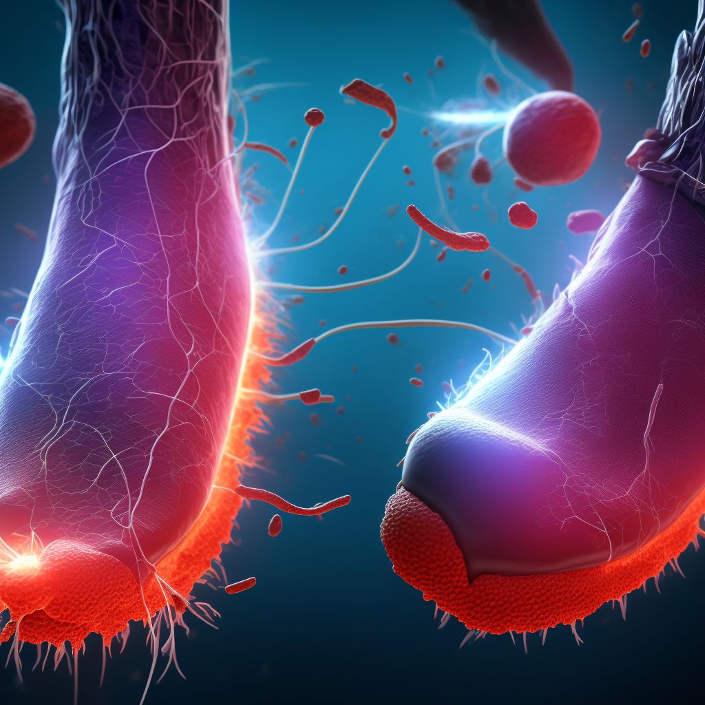 Unspecified injury of plantar artery of left foot, subsequent encounter digital illustration