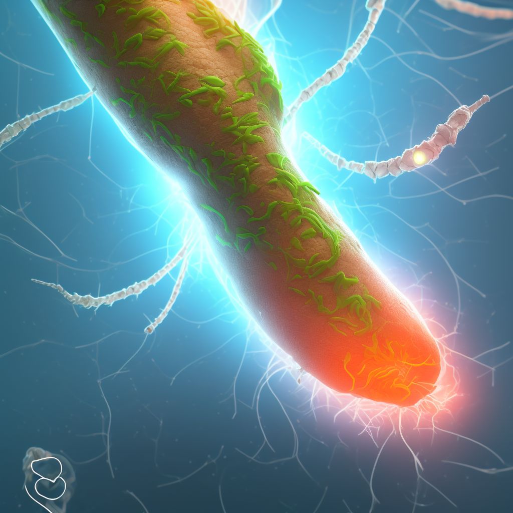 Laceration of plantar artery of right foot, initial encounter digital illustration