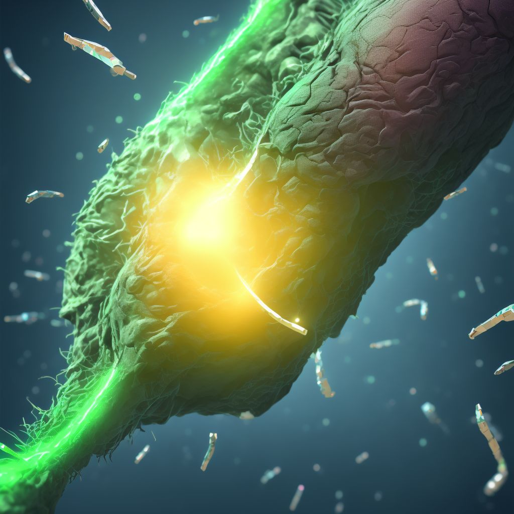 Laceration of plantar artery of left foot, initial encounter digital illustration