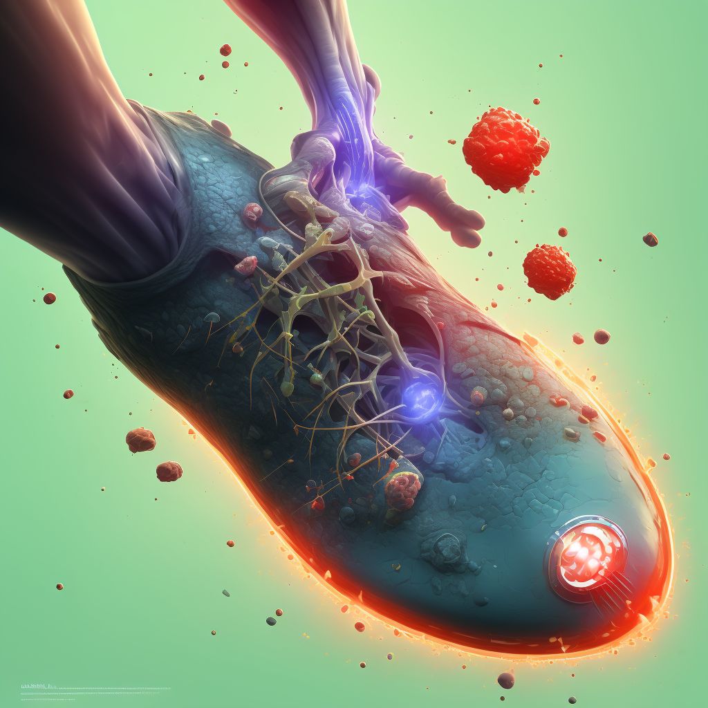 Other specified injury of plantar artery of right foot, initial encounter digital illustration