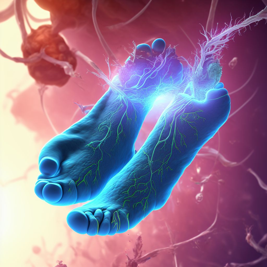 Other specified injury of plantar artery of unspecified foot, initial encounter digital illustration