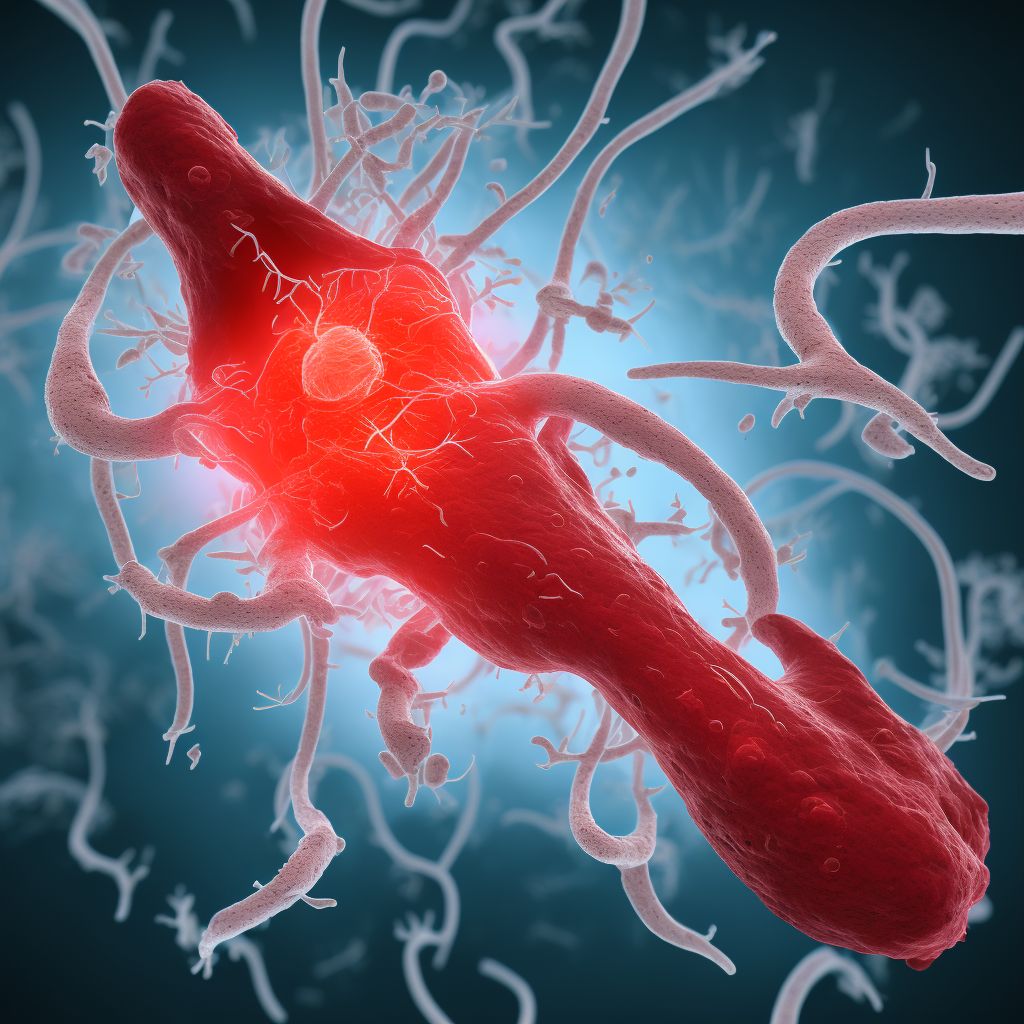 Unspecified injury of other blood vessels at ankle and foot level, right leg, subsequent encounter digital illustration