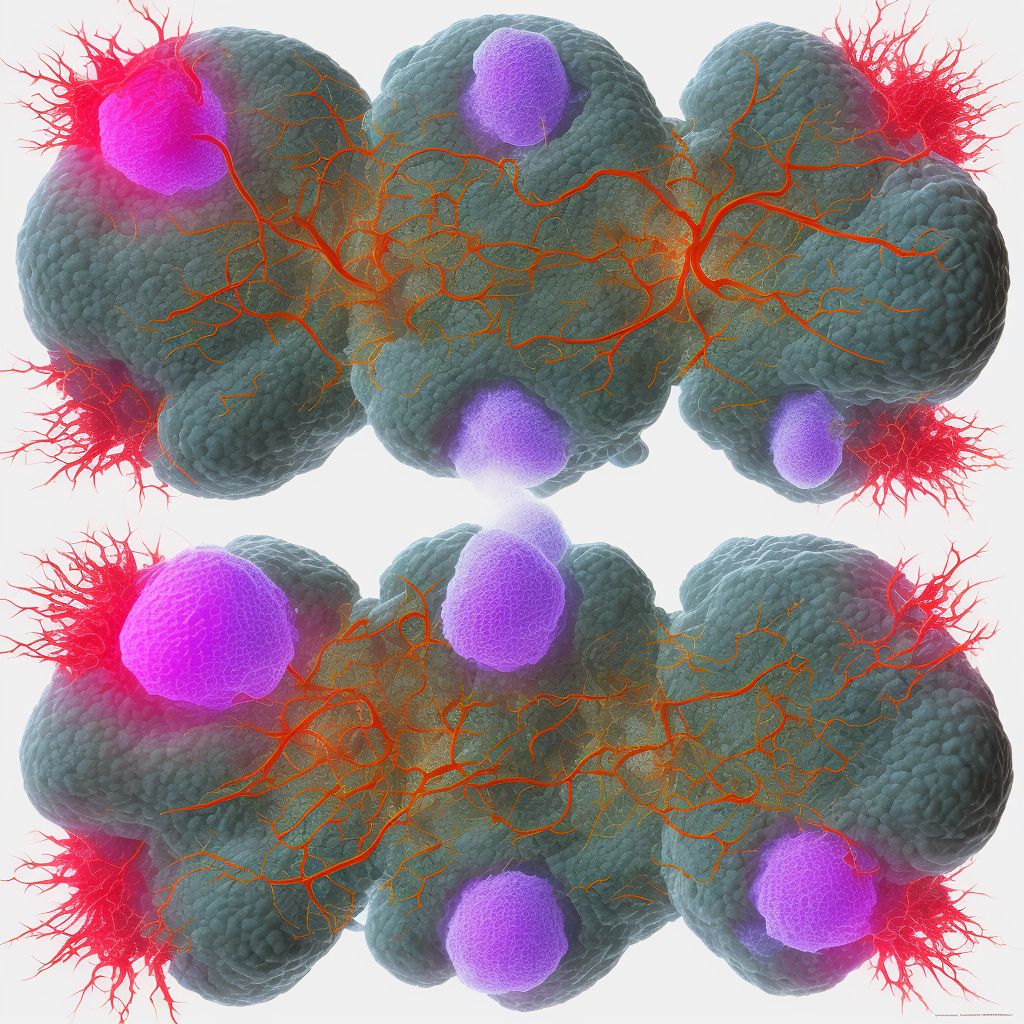 Laceration of other blood vessels at ankle and foot level, right leg, sequela digital illustration