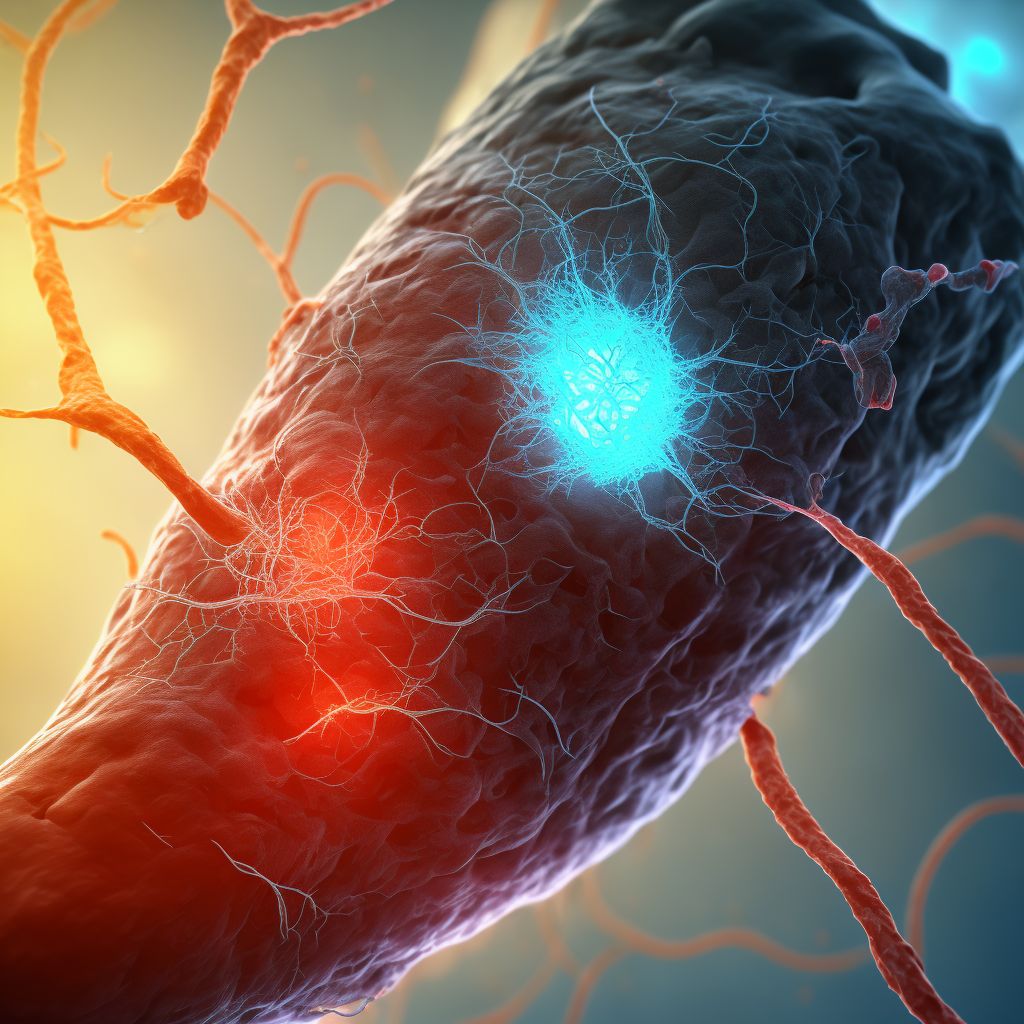 Laceration of other blood vessels at ankle and foot level, left leg, initial encounter digital illustration