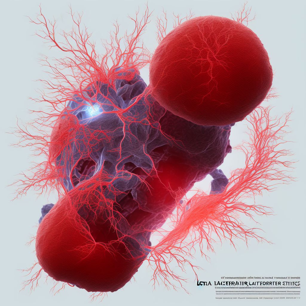 Laceration of other blood vessels at ankle and foot level, left leg, subsequent encounter digital illustration