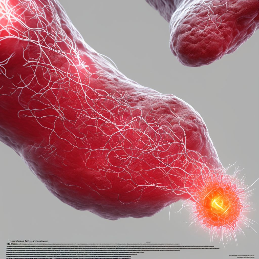 Laceration of other blood vessels at ankle and foot level, unspecified leg, sequela digital illustration