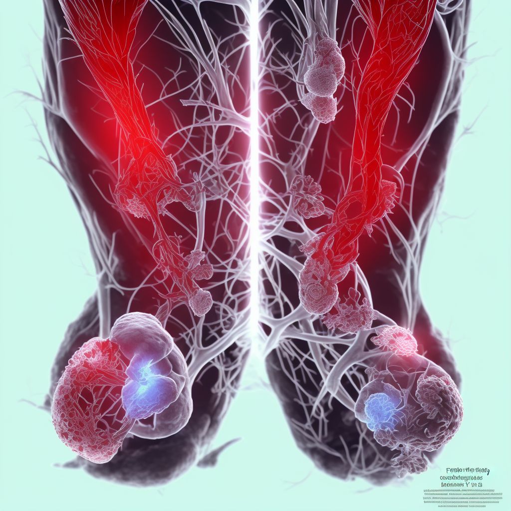 Other specified injury of other blood vessels at ankle and foot level, right leg, subsequent encounter digital illustration