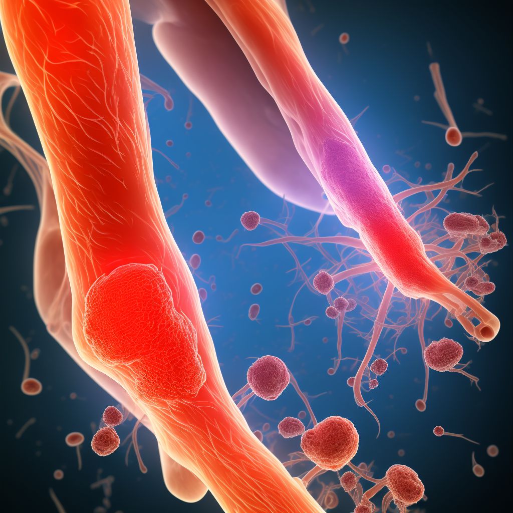 Other specified injury of other blood vessels at ankle and foot level, left leg, subsequent encounter digital illustration