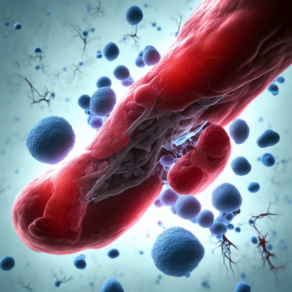 Unspecified injury of unspecified blood vessel at ankle and foot level, right leg, subsequent encounter digital illustration