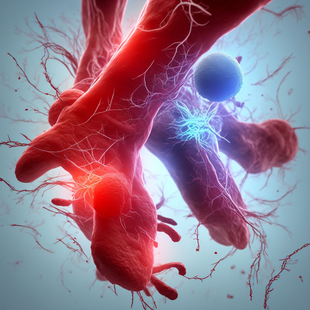 Laceration of unspecified blood vessel at ankle and foot level, unspecified leg, initial encounter digital illustration