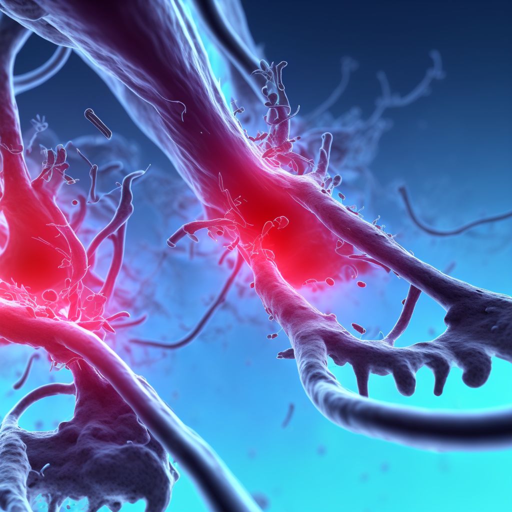 Other specified injury of unspecified blood vessel at ankle and foot level, right leg, initial encounter digital illustration