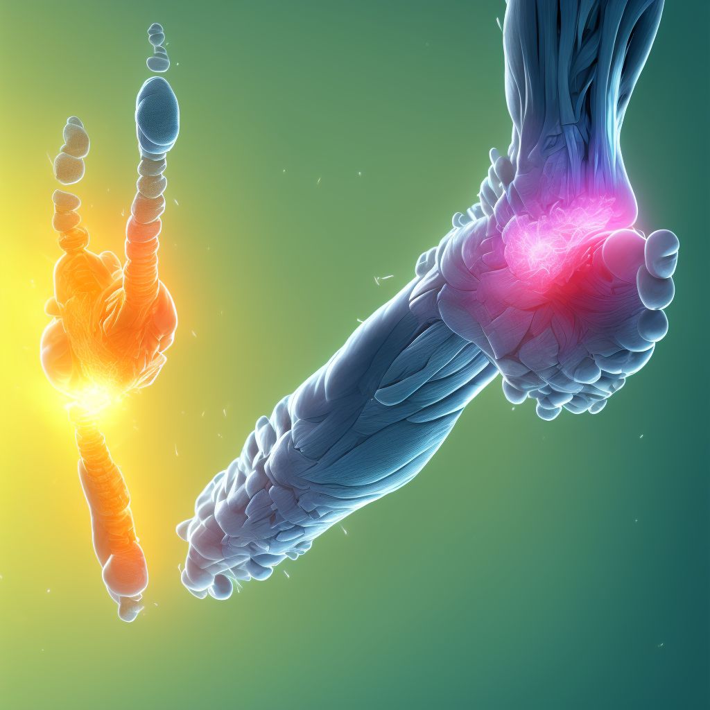 Unspecified injury of muscle and tendon of long flexor muscle of toe at ankle and foot level, unspecified foot, initial encounter digital illustration