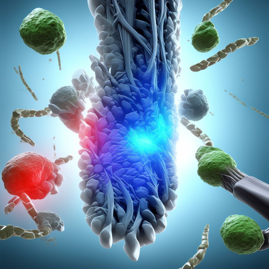 Strain of muscle and tendon of long extensor muscle of toe at ankle and foot level, left foot, sequela digital illustration