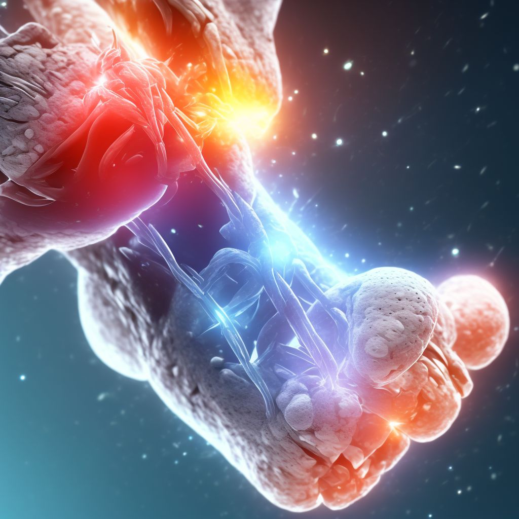 Other specified injury of muscle and tendon of long extensor muscle of toe at ankle and foot level, left foot, initial encounter digital illustration