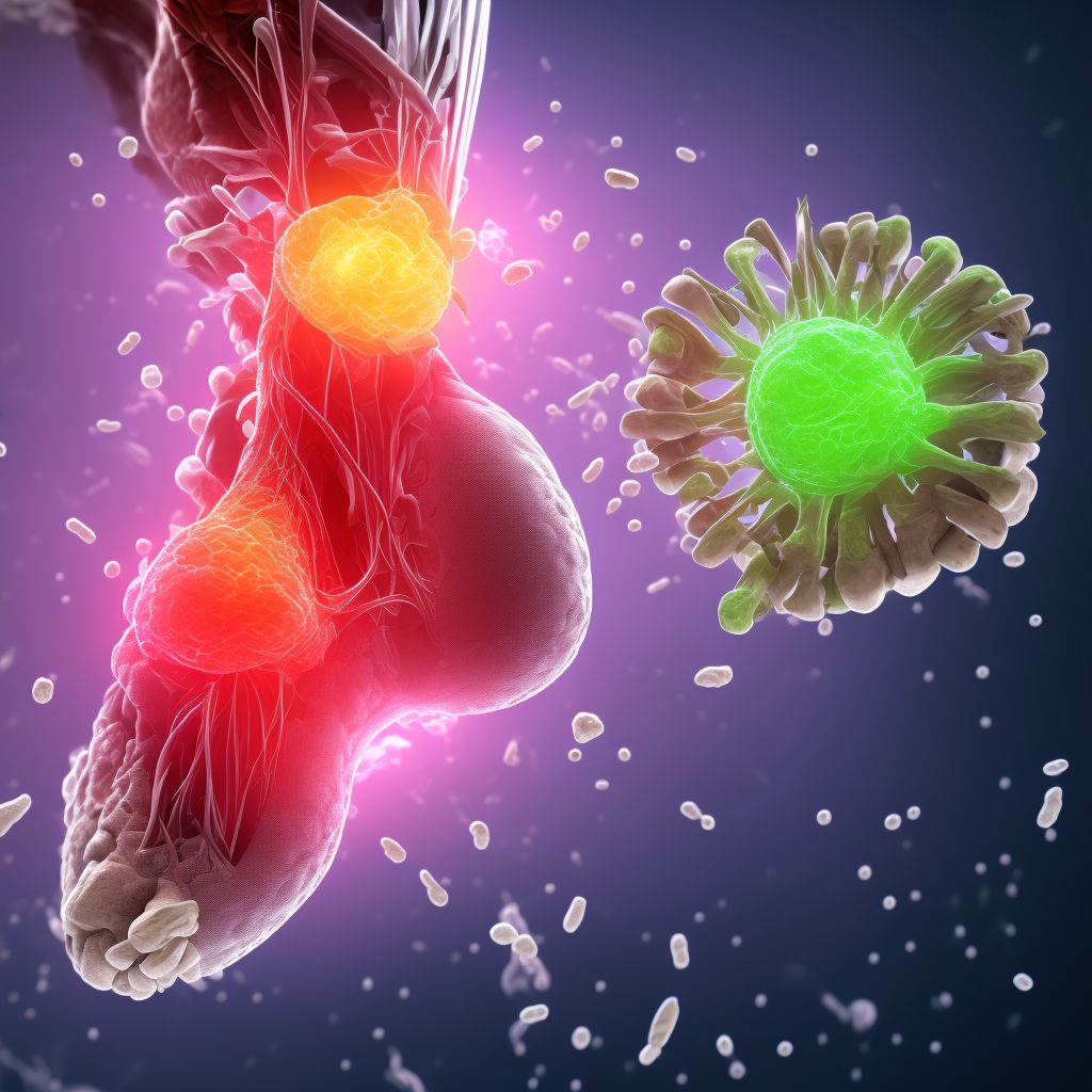 Unspecified injury of intrinsic muscle and tendon at ankle and foot level, left foot, sequela digital illustration