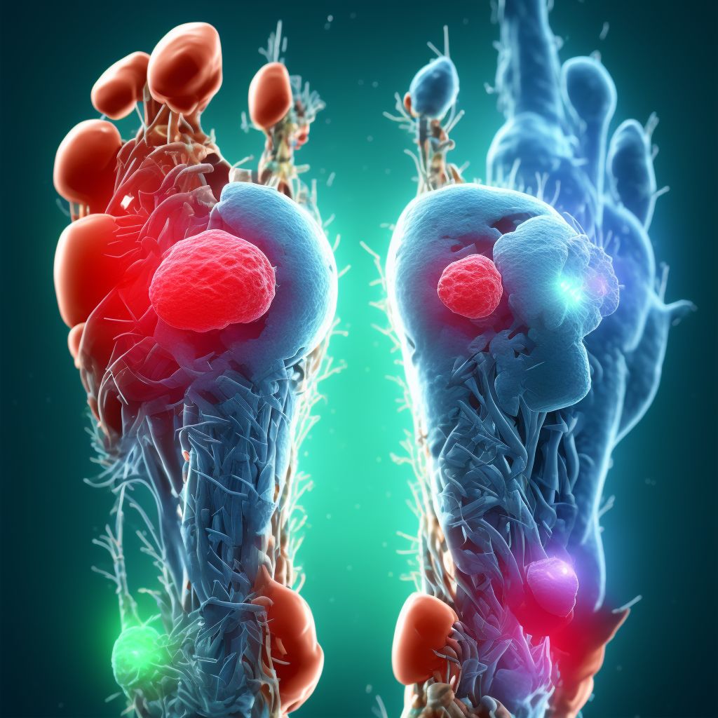 Unspecified injury of intrinsic muscle and tendon at ankle and foot level, unspecified foot, initial encounter digital illustration