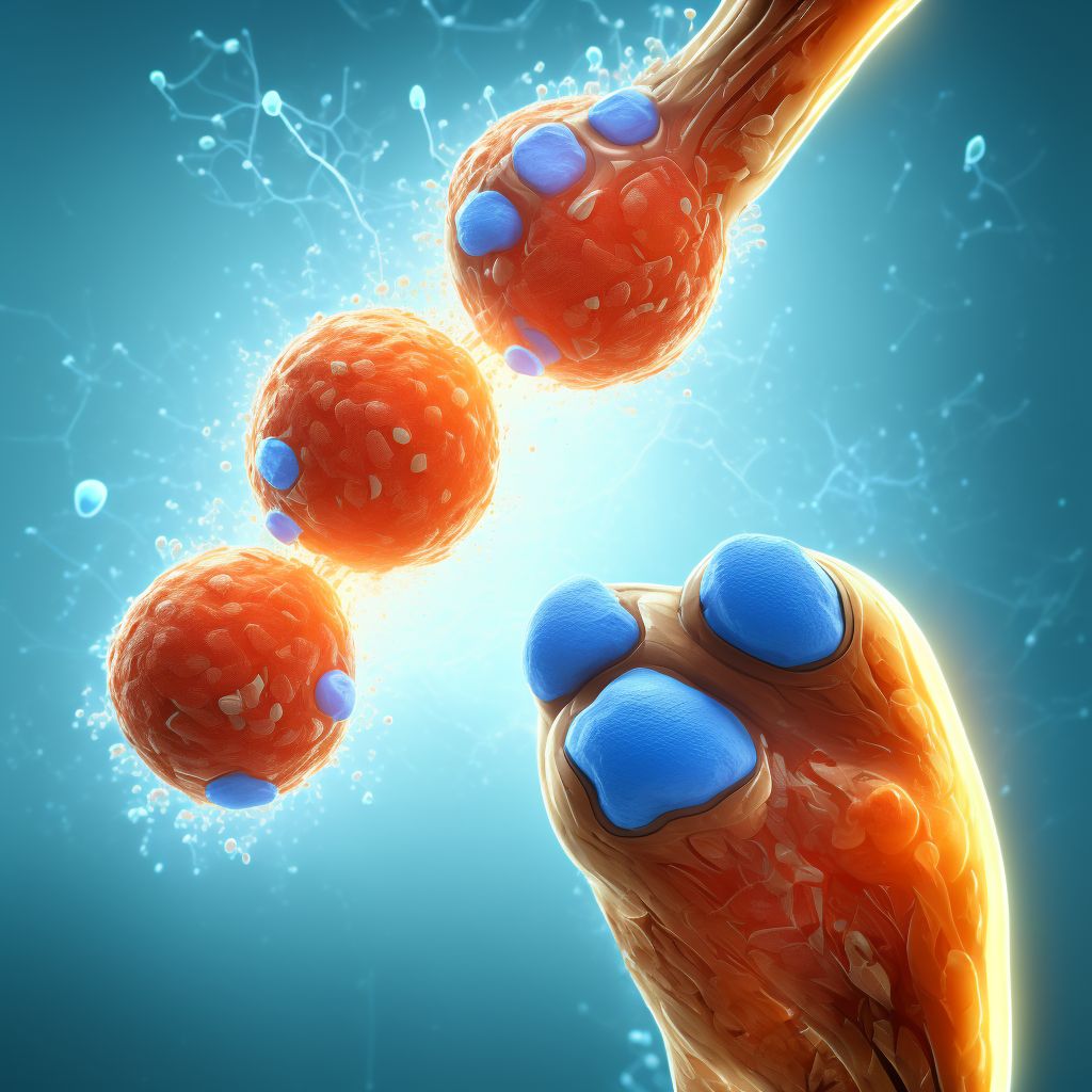 Other specified injury of intrinsic muscle and tendon at ankle and foot level, left foot, sequela digital illustration