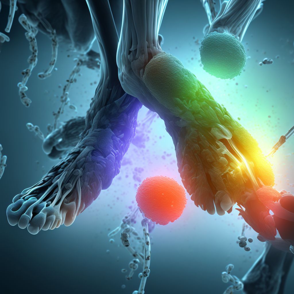 Other specified injury of other specified muscles and tendons at ankle and foot level, right foot, sequela digital illustration