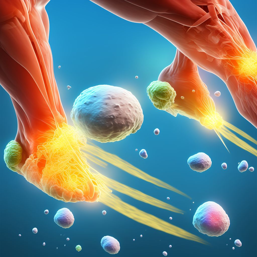 Other specified injury of unspecified muscle and tendon at ankle and foot level, unspecified foot, sequela digital illustration