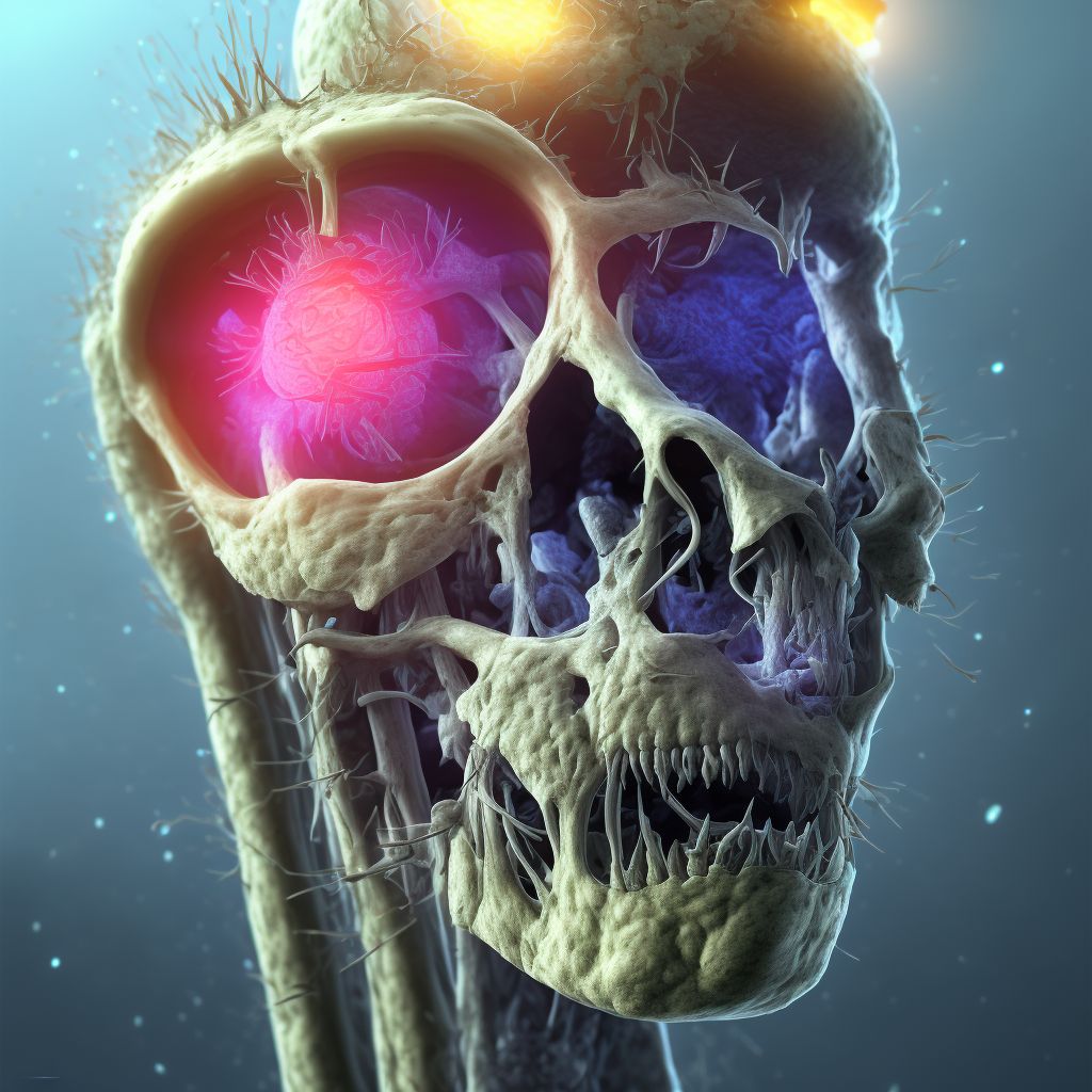 Salter-Harris Type IV physeal fracture of left calcaneus, sequela digital illustration