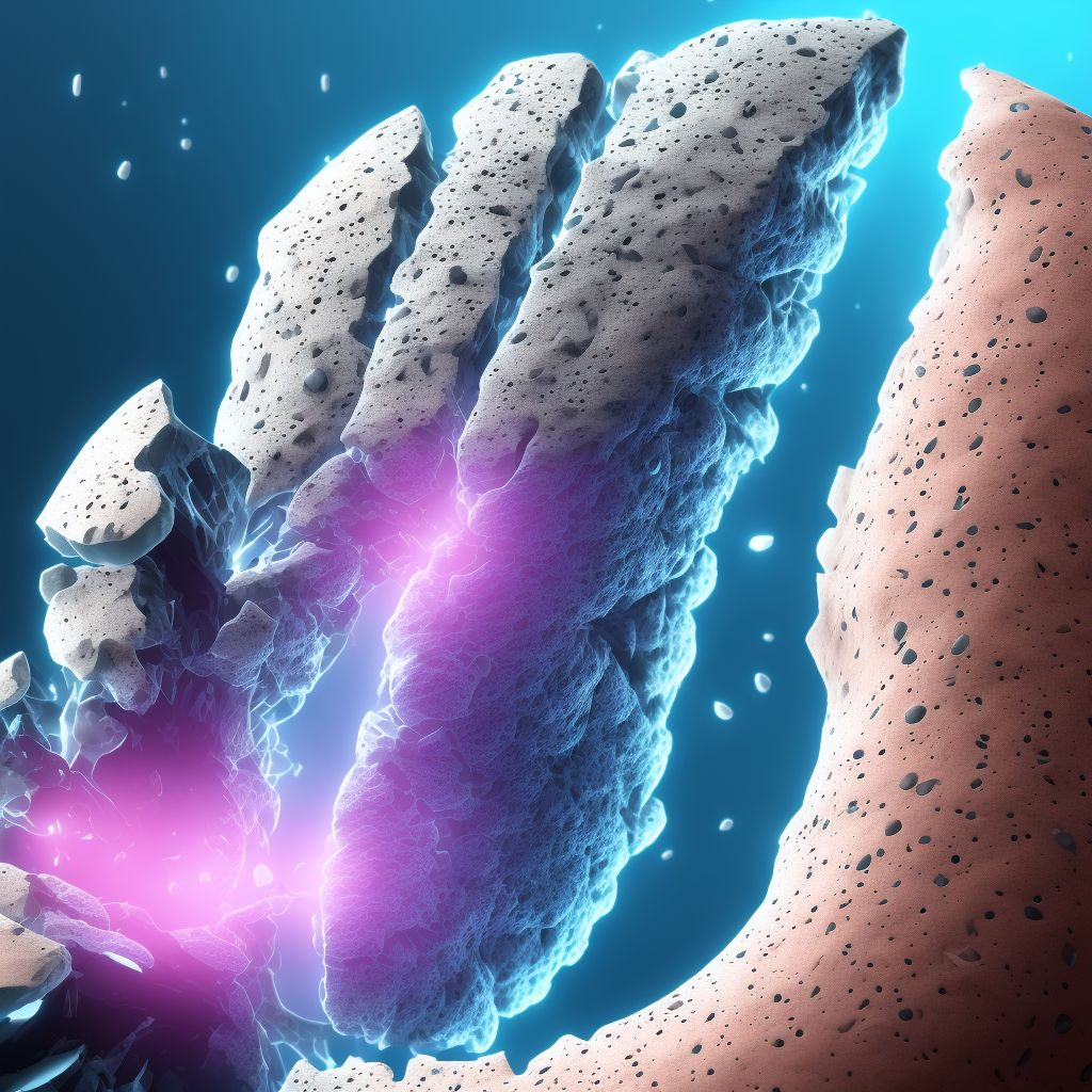 Unspecified physeal fracture of right metatarsal, subsequent encounter for fracture with malunion digital illustration