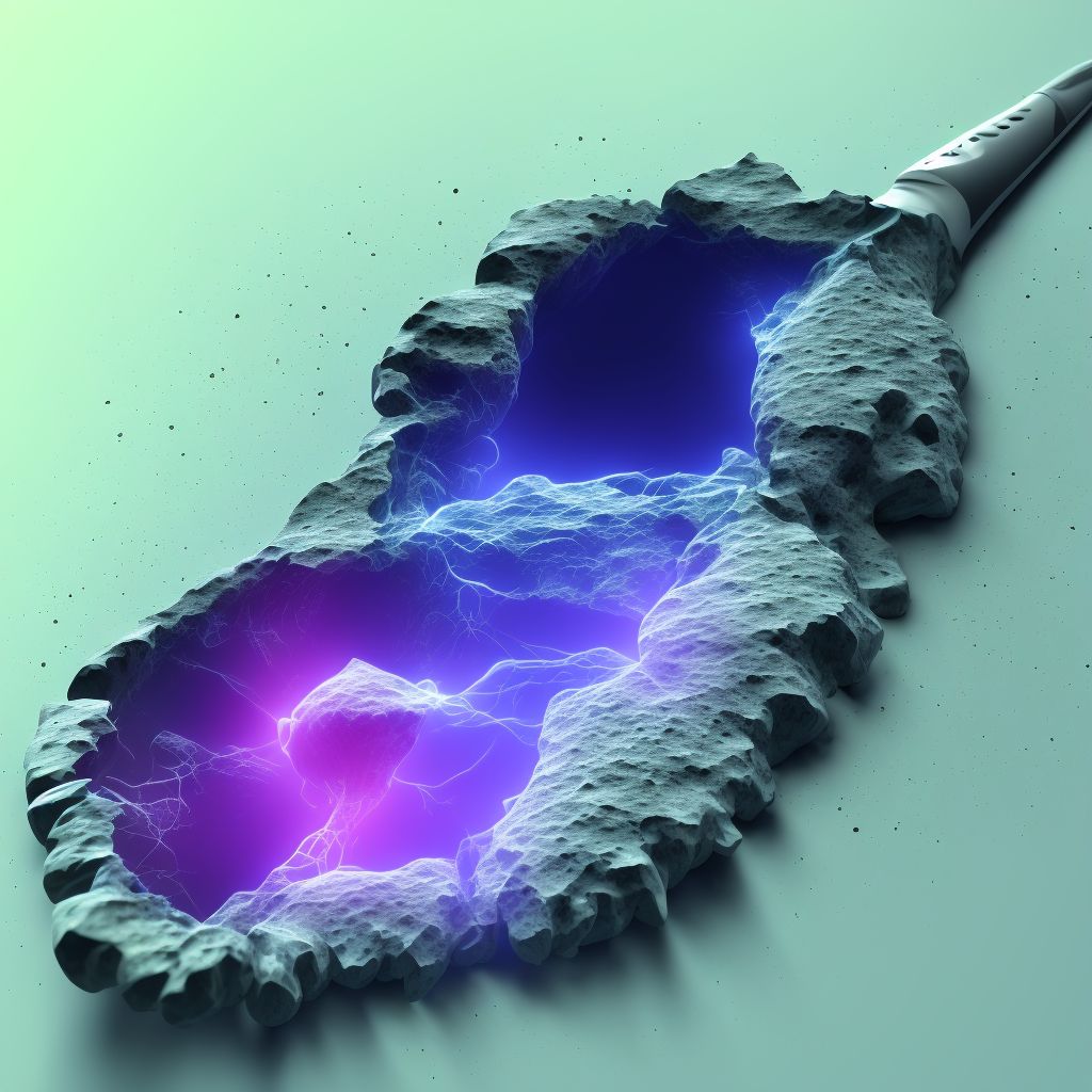 Unspecified physeal fracture of unspecified metatarsal, subsequent encounter for fracture with nonunion digital illustration