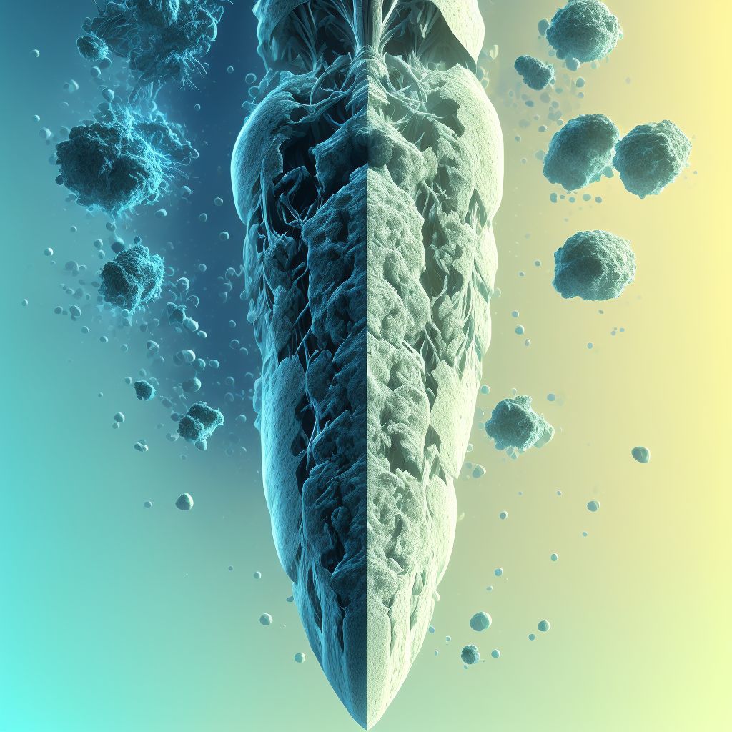 Salter-Harris Type III physeal fracture of left metatarsal, sequela digital illustration