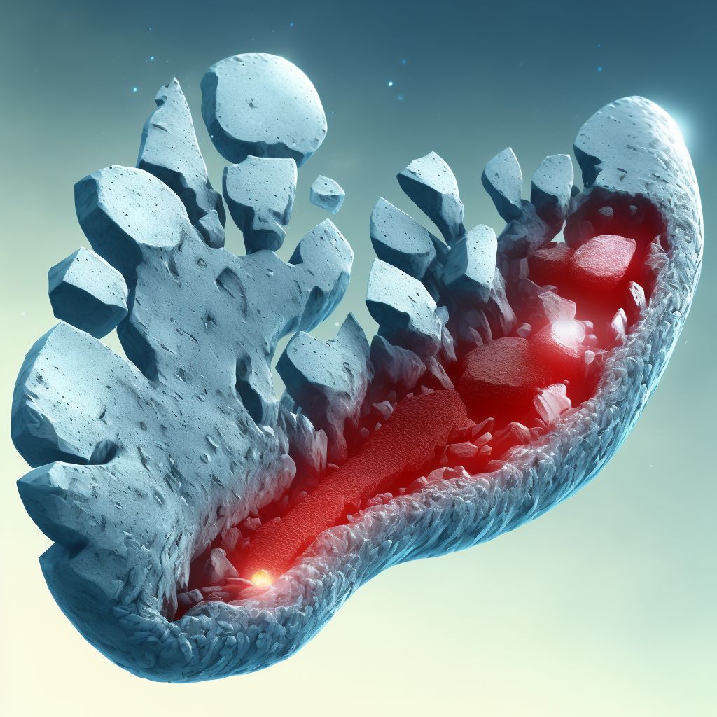 Unspecified physeal fracture of phalanx of right toe, subsequent encounter for fracture with malunion digital illustration