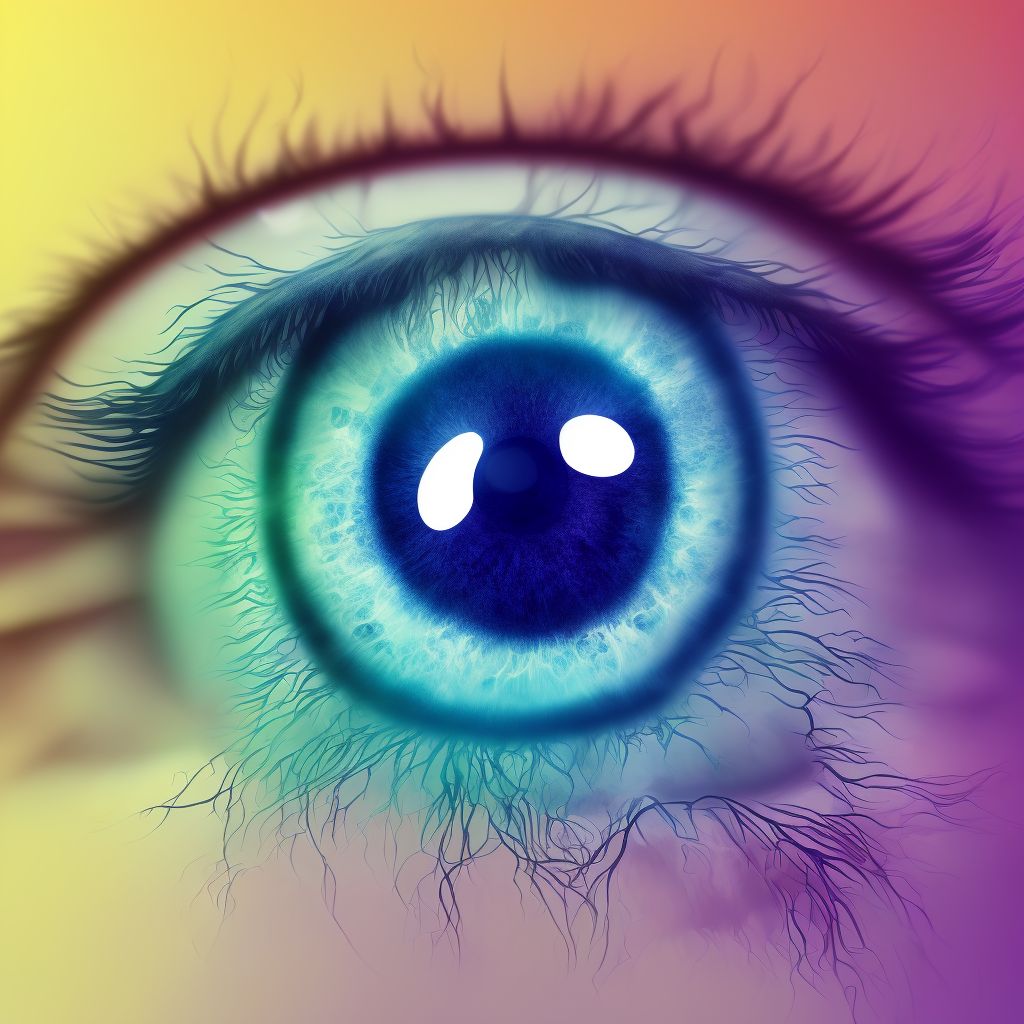 Foreign body in cornea, unspecified eye, initial encounter digital illustration