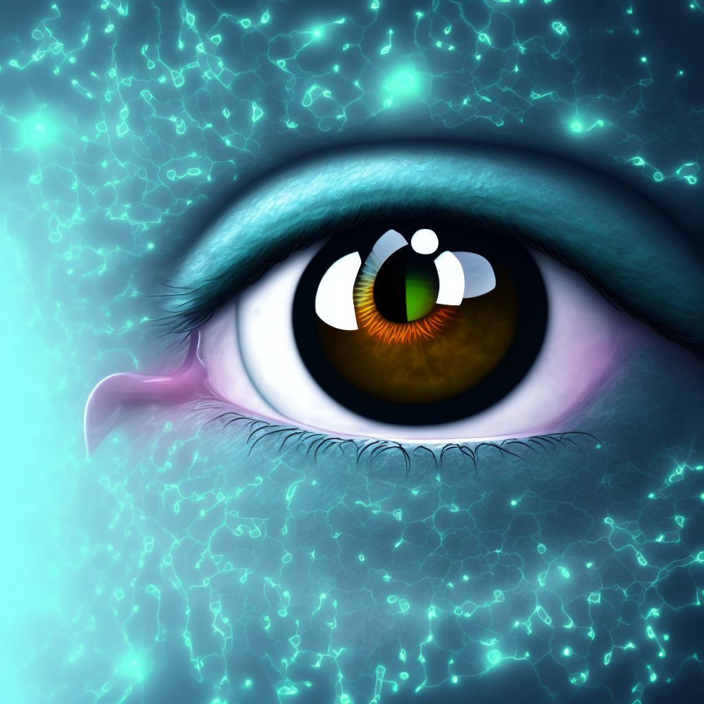 Foreign body on external eye, part unspecified, unspecified eye, sequela digital illustration