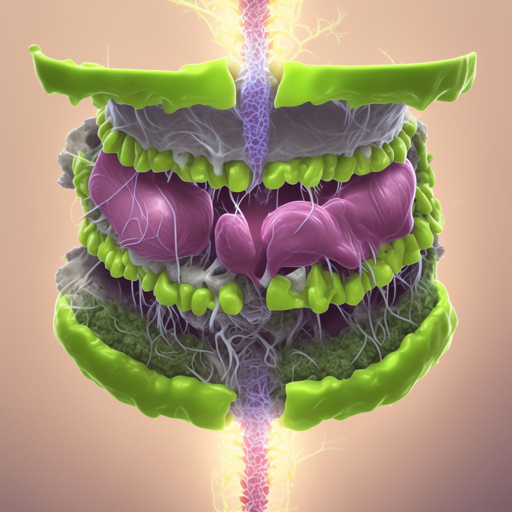 Food in larynx causing other injury, sequela digital illustration